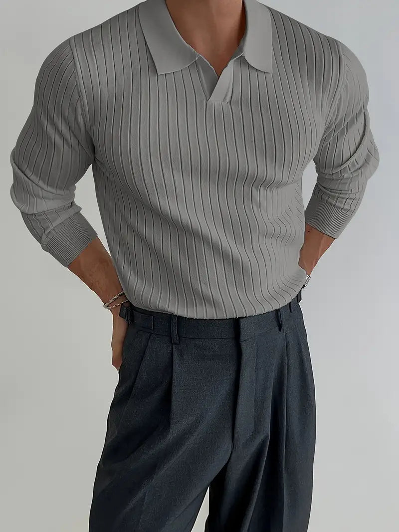 SOGNO: FIGURBETONTER GERIPPTER PULLOVER