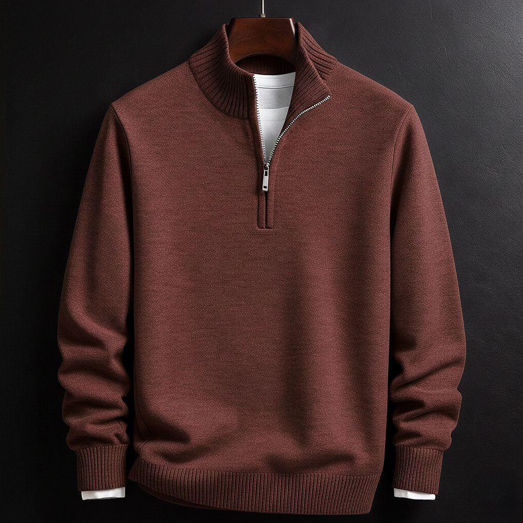Dorian Cotton Halb-Zip Pullover