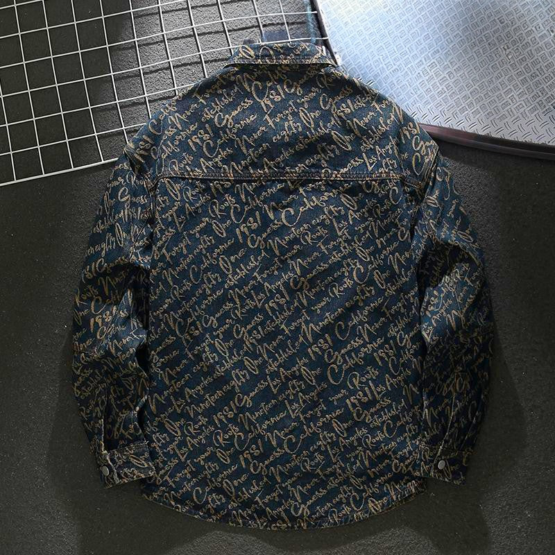 Denim Schrift-Jacke