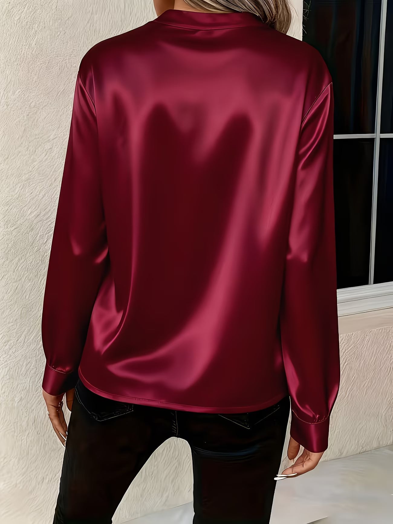 Ronika - Bluse mit langen Ärmeln und V-Ausschnitt