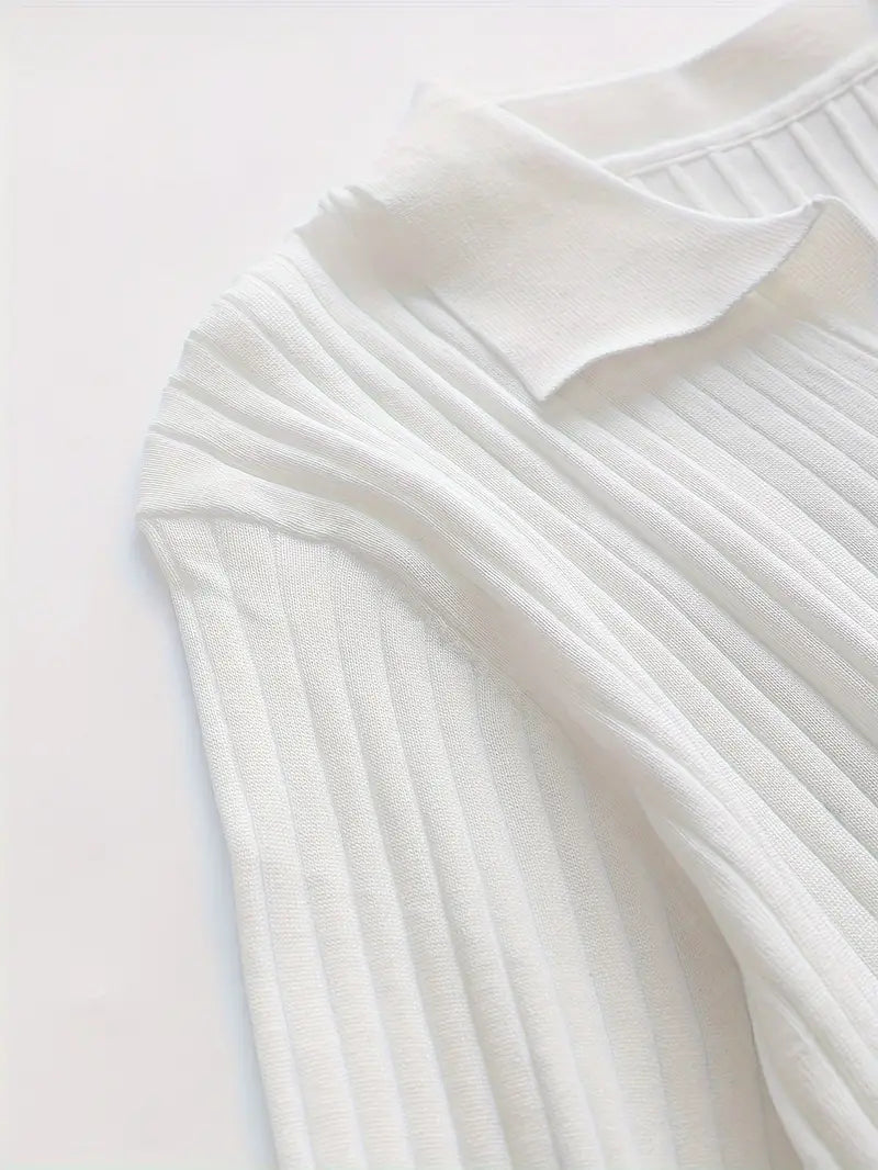 SOGNO: FIGURBETONTER GERIPPTER PULLOVER