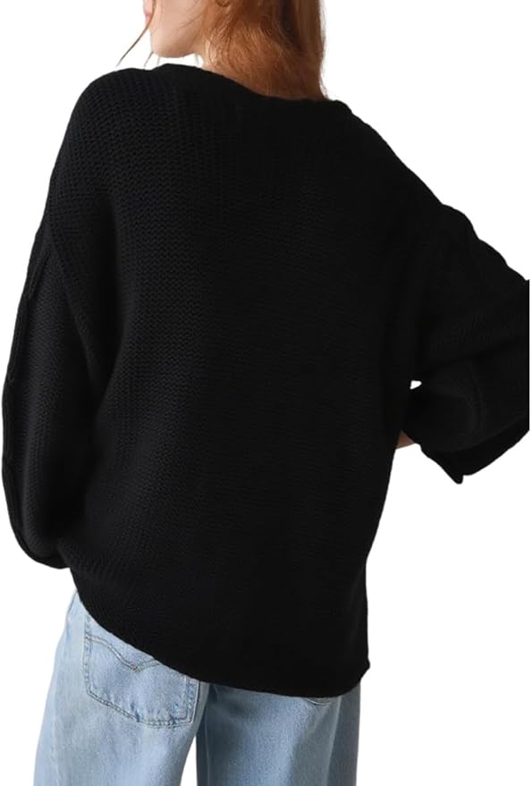 Oversized Kabelstrickpullover