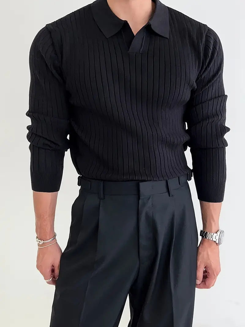 SOGNO: FIGURBETONTER GERIPPTER PULLOVER