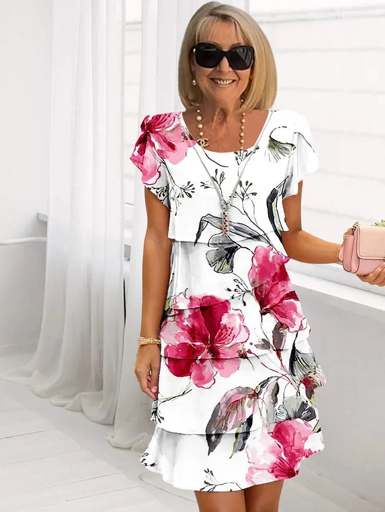 Gilla - Mehrschichtiges Blumen-Kleid