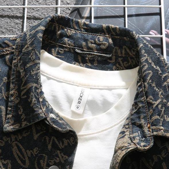 Denim Schrift-Jacke
