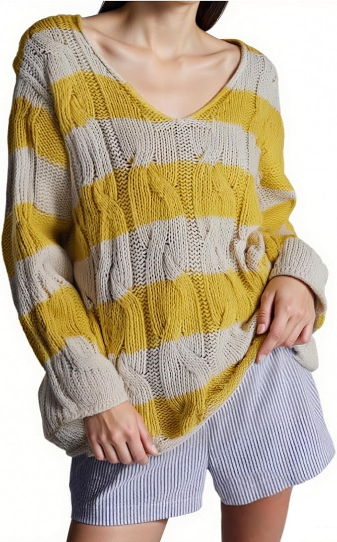 Oversized Kabelstrickpullover
