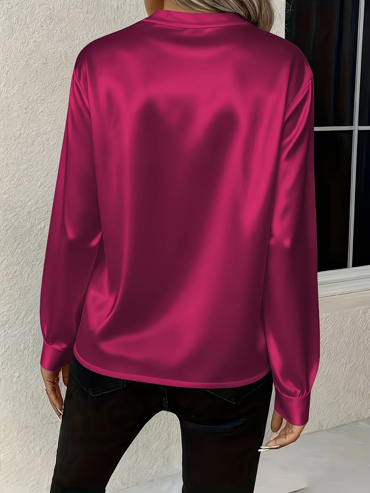 Ronika - Bluse mit langen Ärmeln und V-Ausschnitt