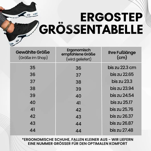ErgoStep - ergonomische Schmerzlinderungs-Schuhe