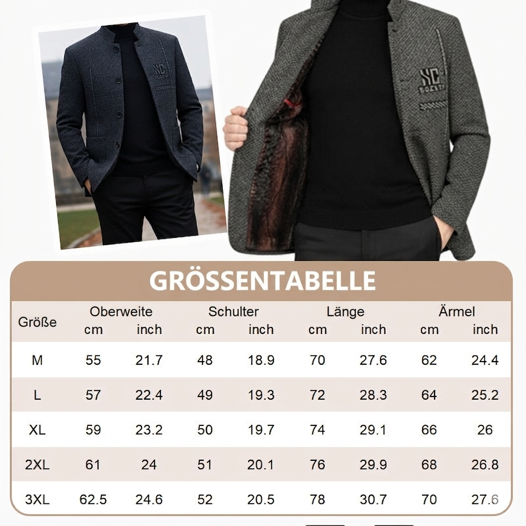 Herren Freizeit Warmes Jacket