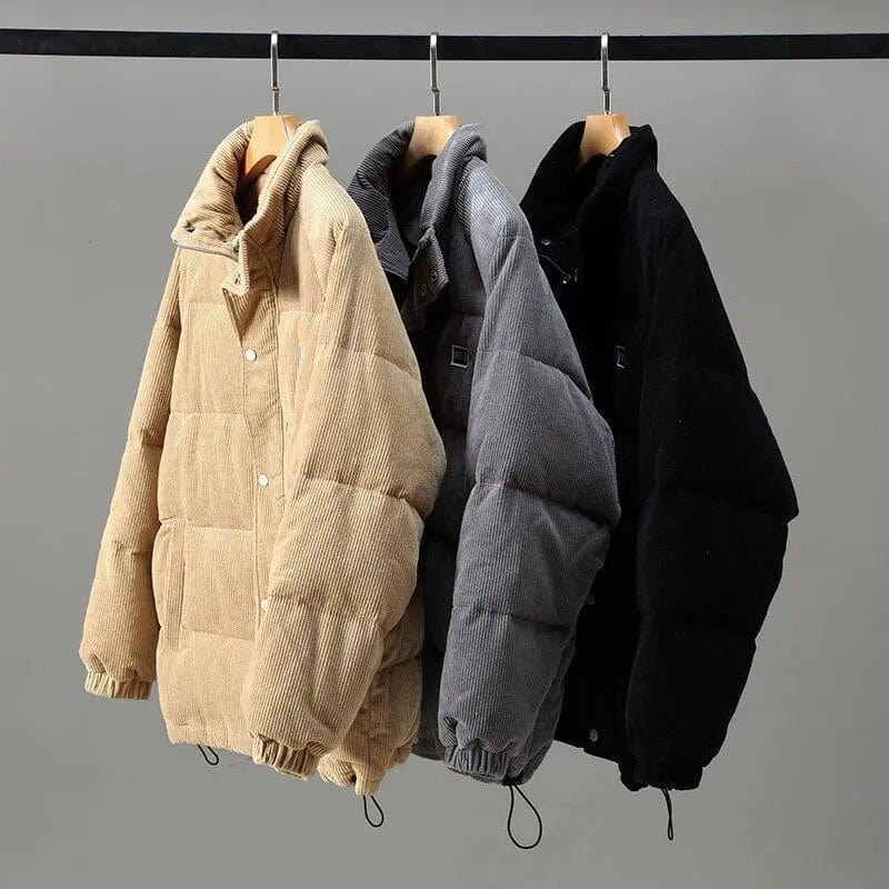 Bergmode Cord-Pufferjacke