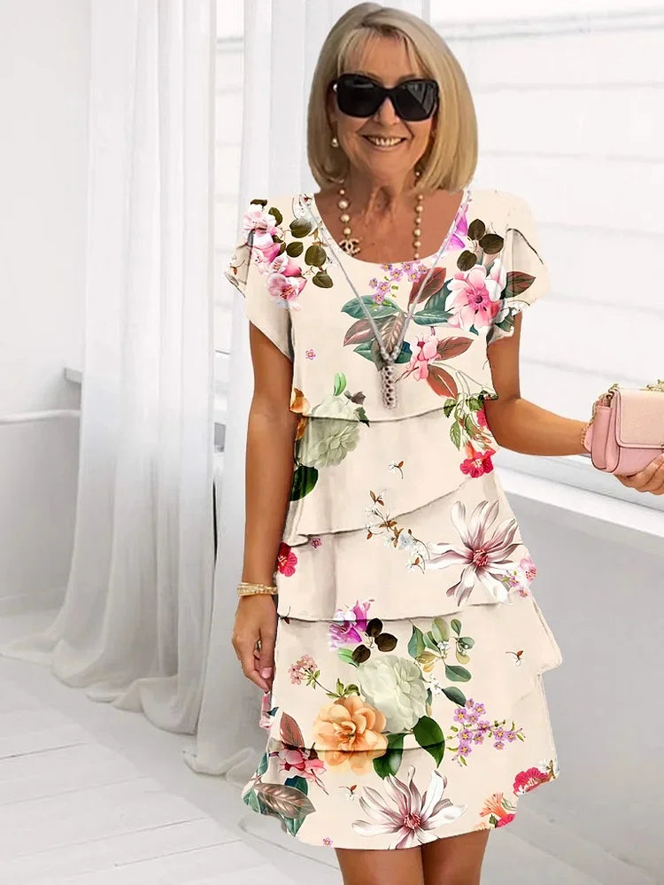 Gilla - Mehrschichtiges Blumen-Kleid