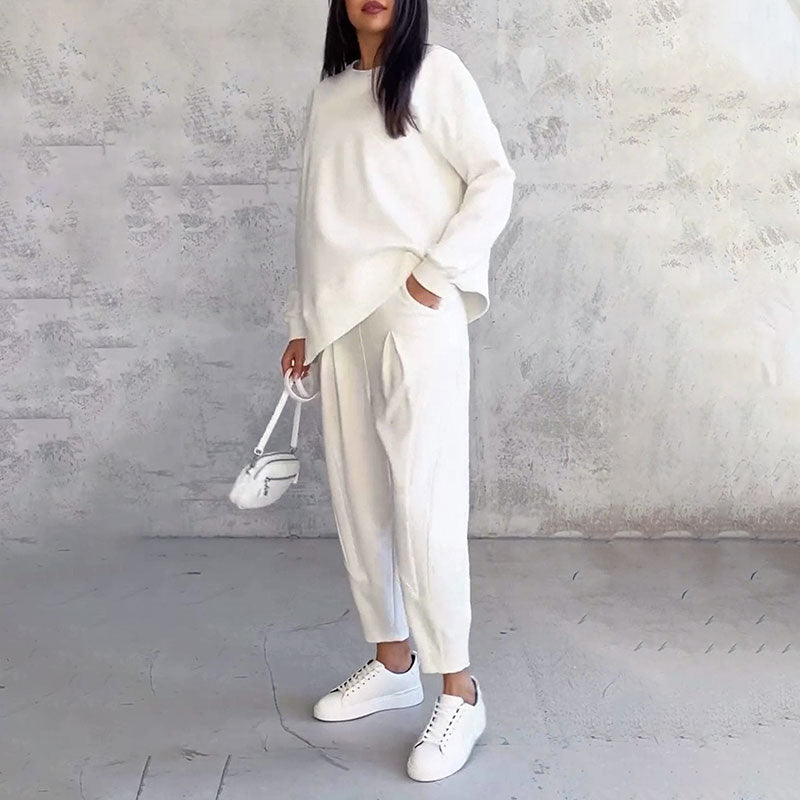 Fashion, Leisure ✨Long Sleeve Round Neck & Pants 2-Piece Set