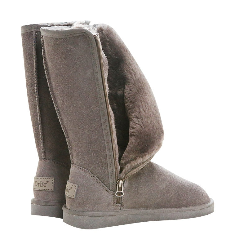 Wildleder Damen Warme Schneestiefel