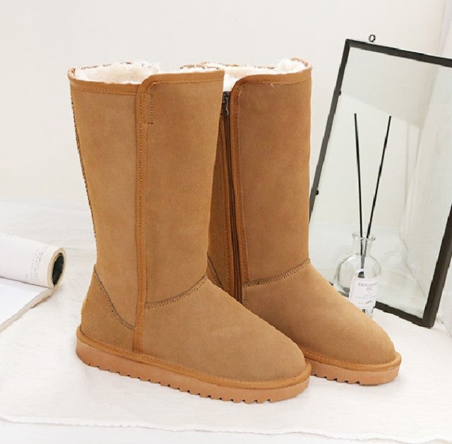 Wildleder Damen Warme Schneestiefel