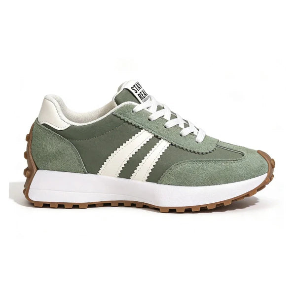 Retro-Plattform-Sneaker – Bequeme Schuhe aus robustem Wildleder
