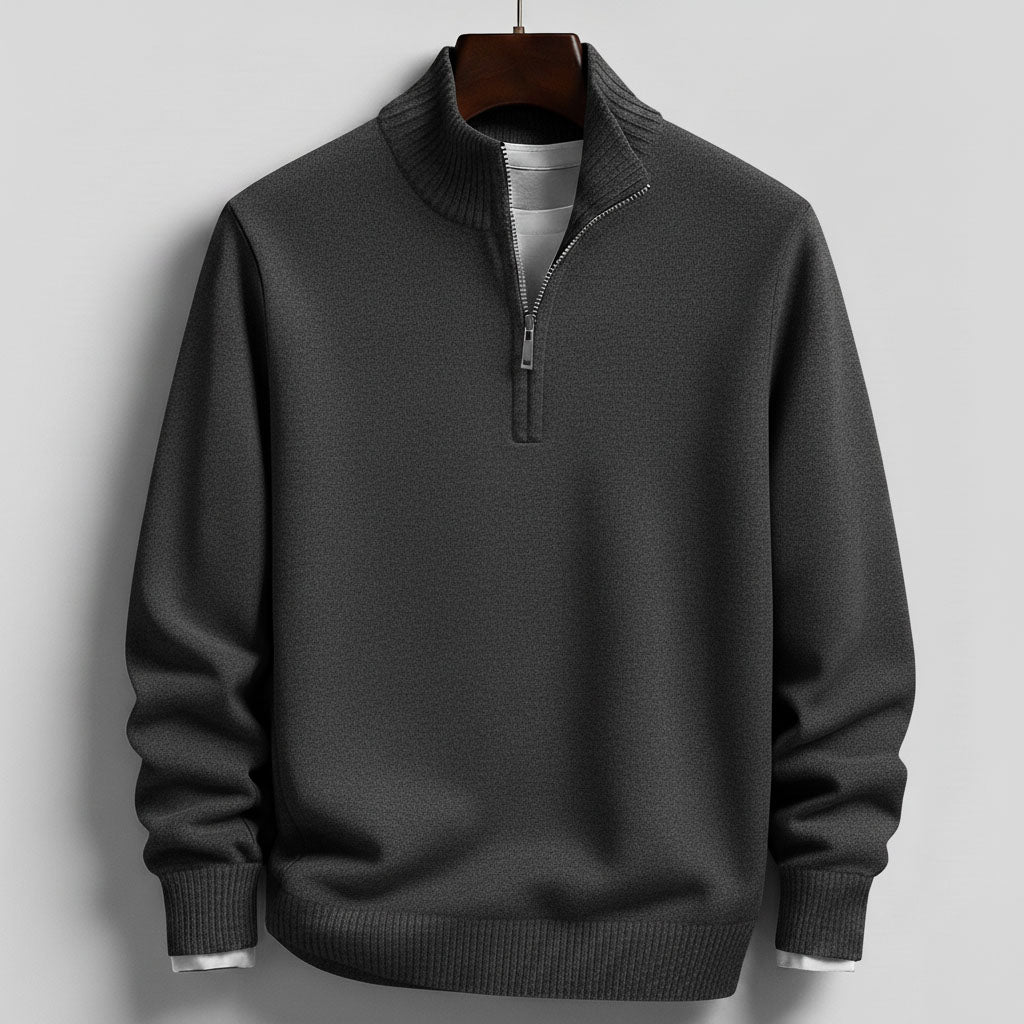 Dorian Cotton Halb-Zip Pullover