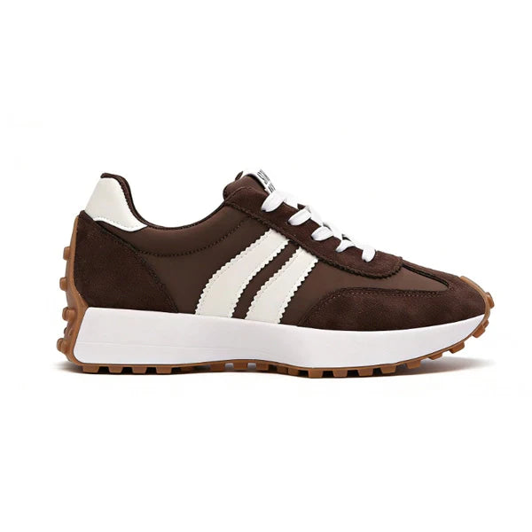 Retro-Plattform-Sneaker – Bequeme Schuhe aus robustem Wildleder