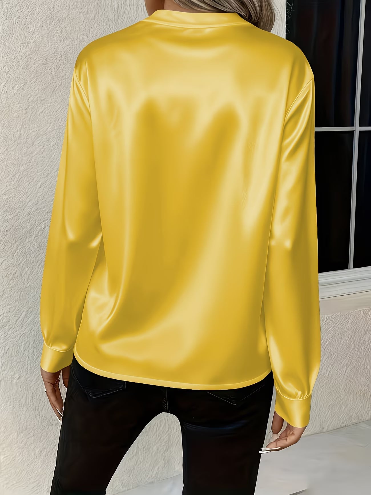 Ronika - Bluse mit langen Ärmeln und V-Ausschnitt