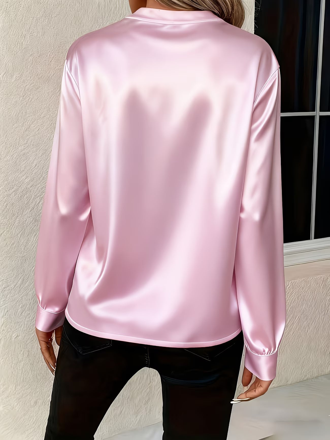 Ronika - Bluse mit langen Ärmeln und V-Ausschnitt