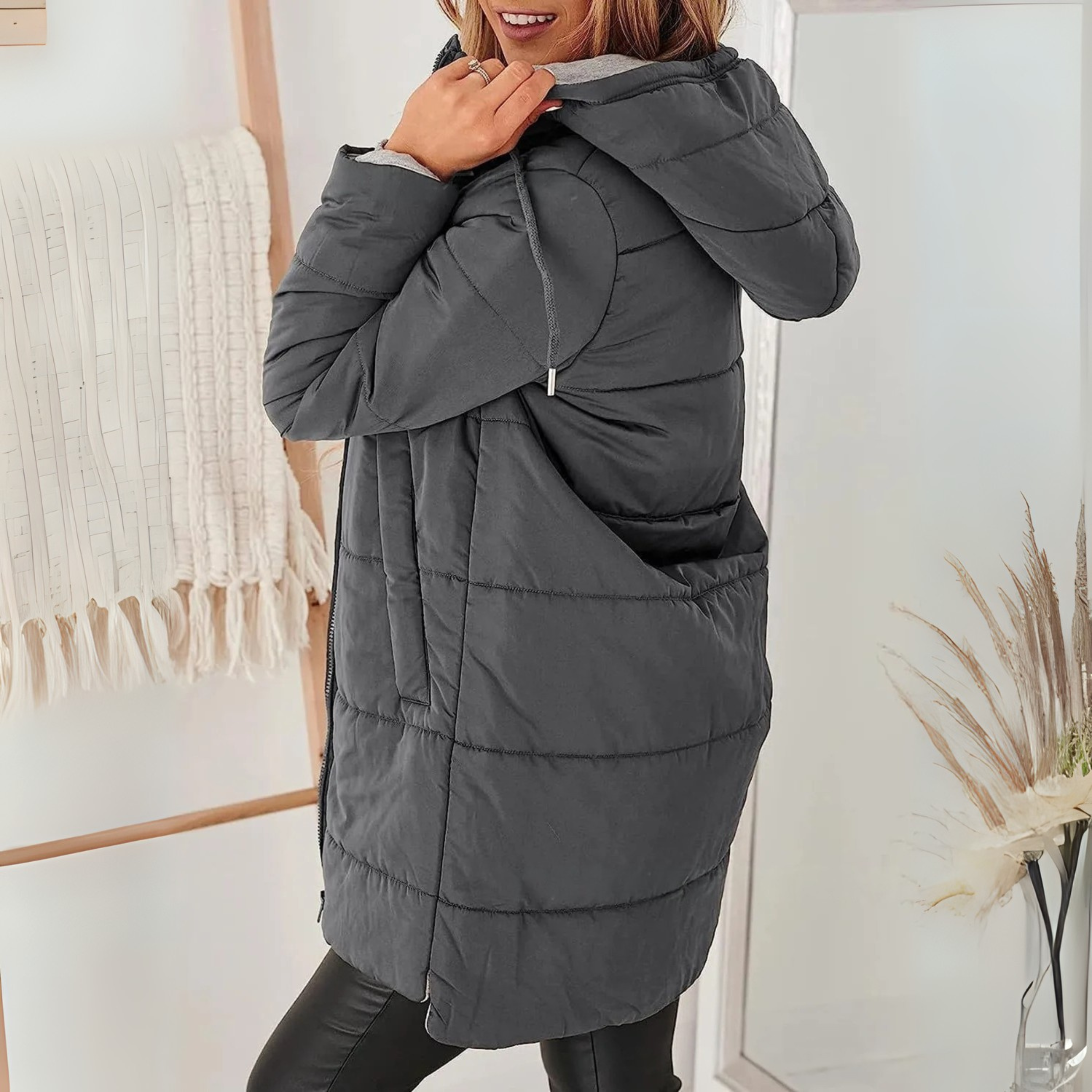 YILA™ - Lässige Kapuzen-Puffer-Daunenjacke