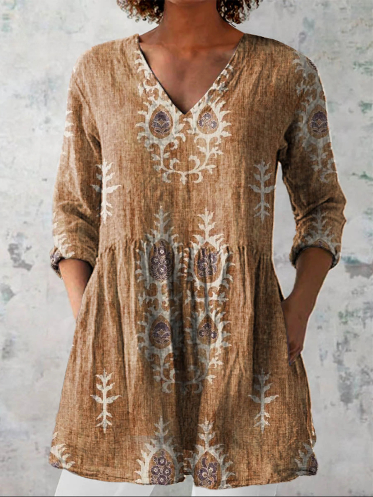 Blair | Lange Bluse mit ausdrucksstarkem Muster