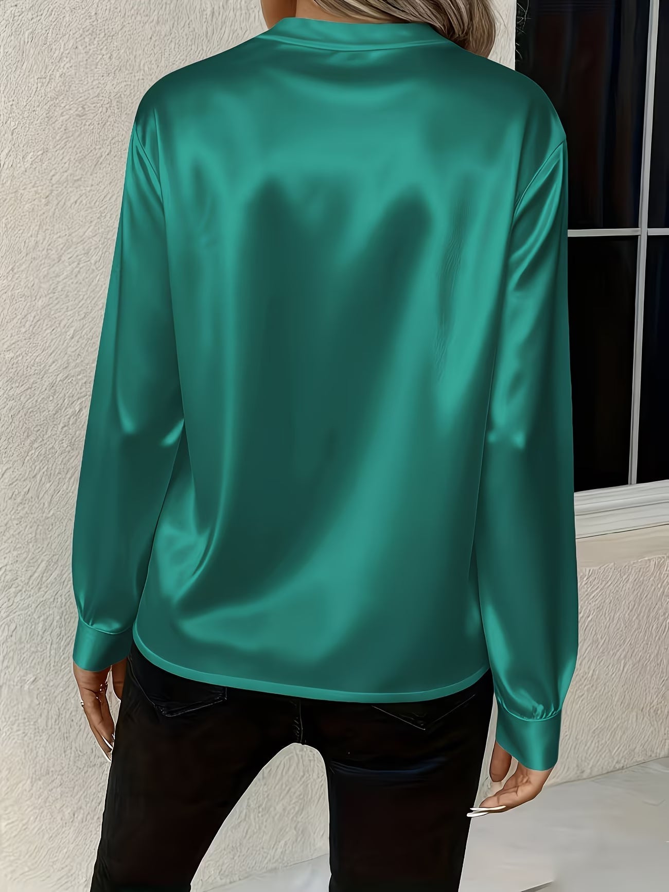 Ronika - Bluse mit langen Ärmeln und V-Ausschnitt