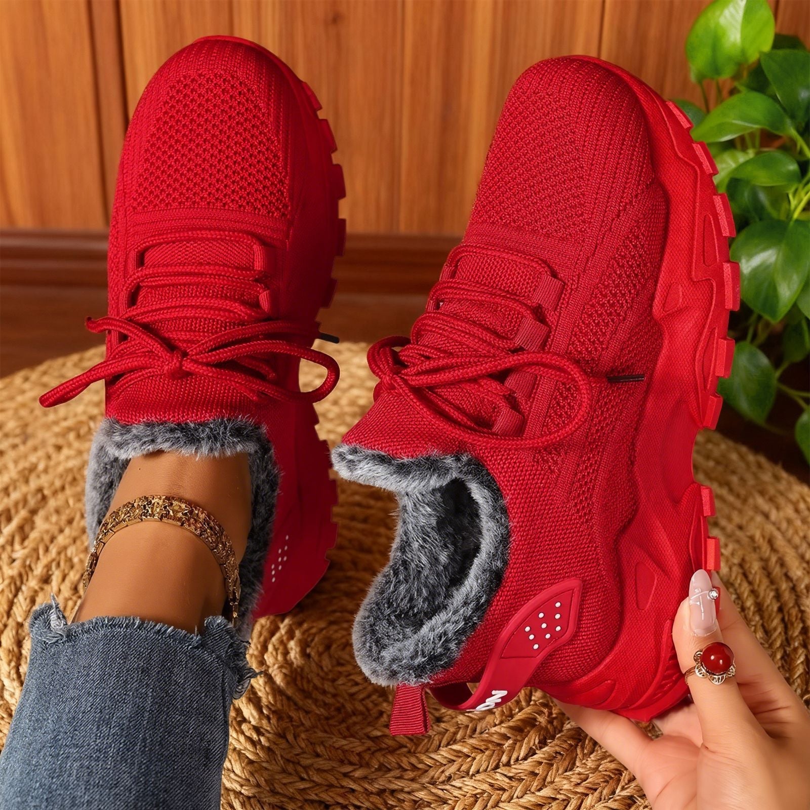 BRYDEE™ - Legere Fleece Schnürschuhe aus leichtem Material