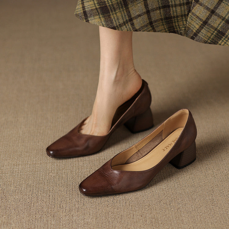 Zila Echtes Leder Absatzschuhe