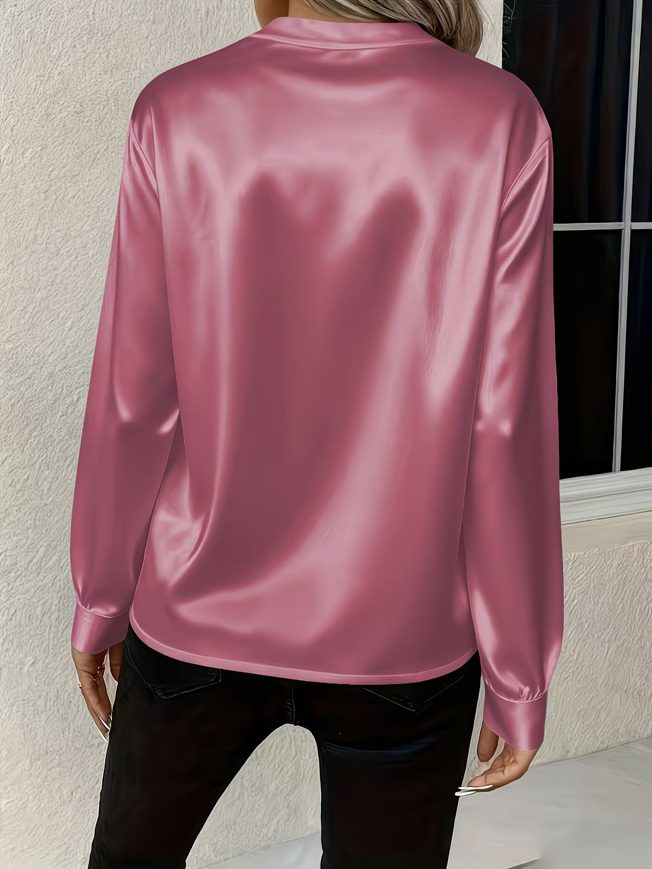 Ronika - Bluse mit langen Ärmeln und V-Ausschnitt