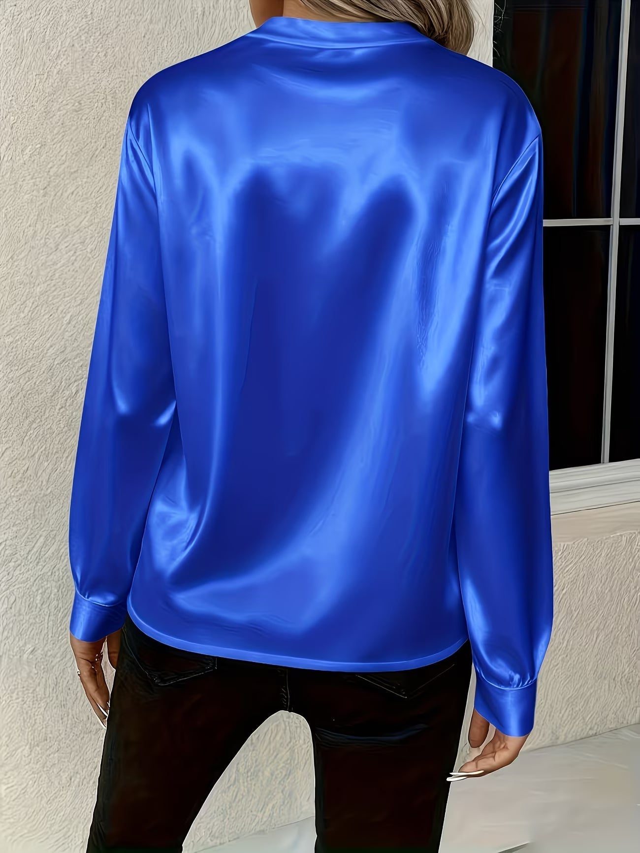 Ronika - Bluse mit langen Ärmeln und V-Ausschnitt