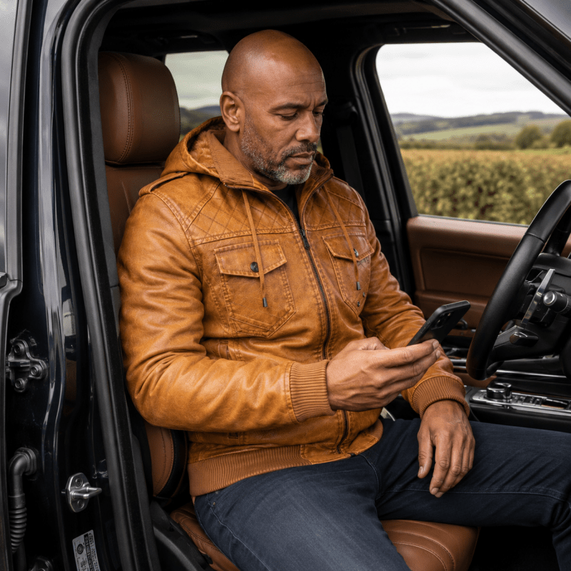 H.D. Crypto-Lederjacke