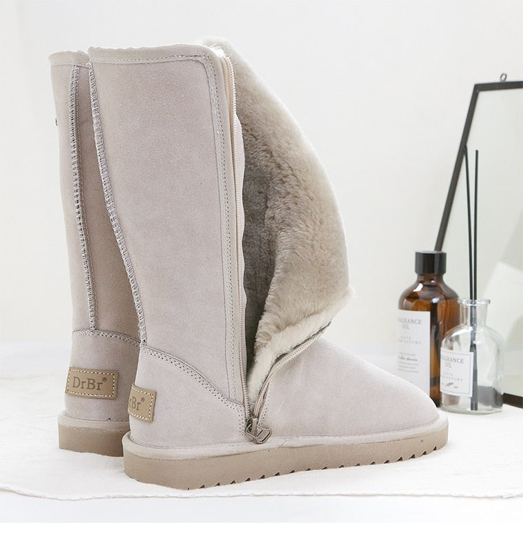 Wildleder Damen Warme Schneestiefel